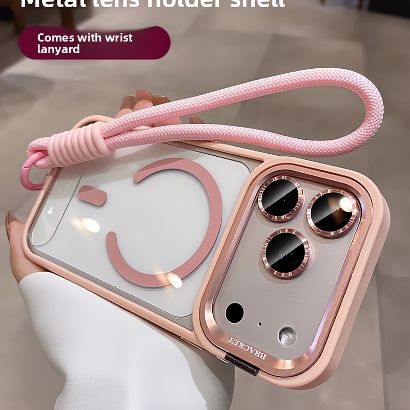 Camera Wrist Strap - เคสโทรศัพท์อะคริลิคแม่เหล็กพร้อมขายึดกล้องสำหรับ iPhone 17 Air 17 16