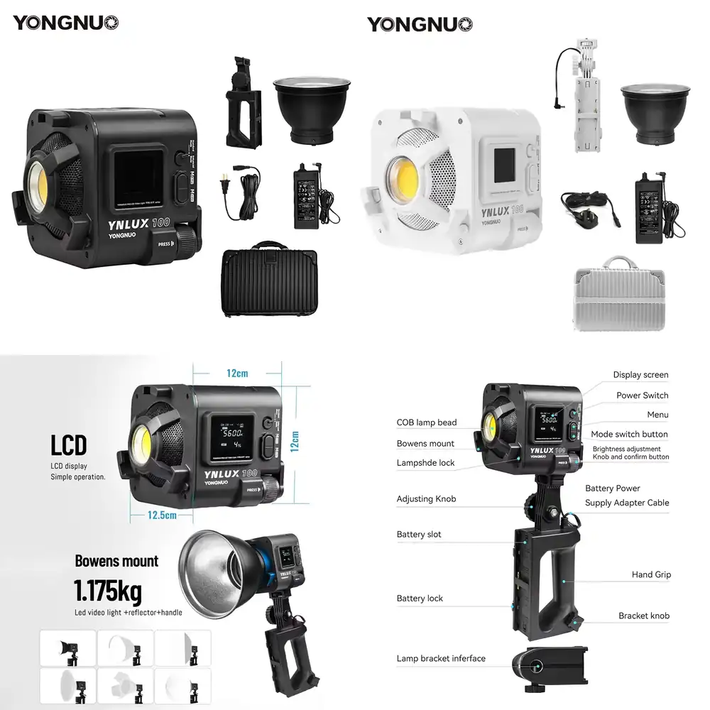 Photography Videos Free - ไฟวิดีโอ LED แบบพกพา YONGNUO YNLUX100 100W