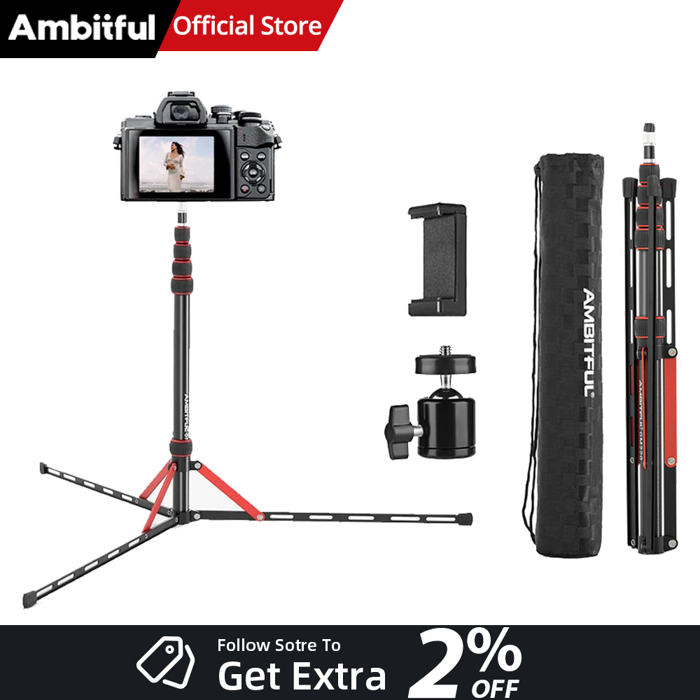 Photography Basics - Ambitful GM220 ถ่ายภาพแสงขาตั้ง 1/4 สกรูแหวนเติมขาตั้งขาตั้งกล้องปรับได้สําหรับแหวนโคมไฟ Softbox