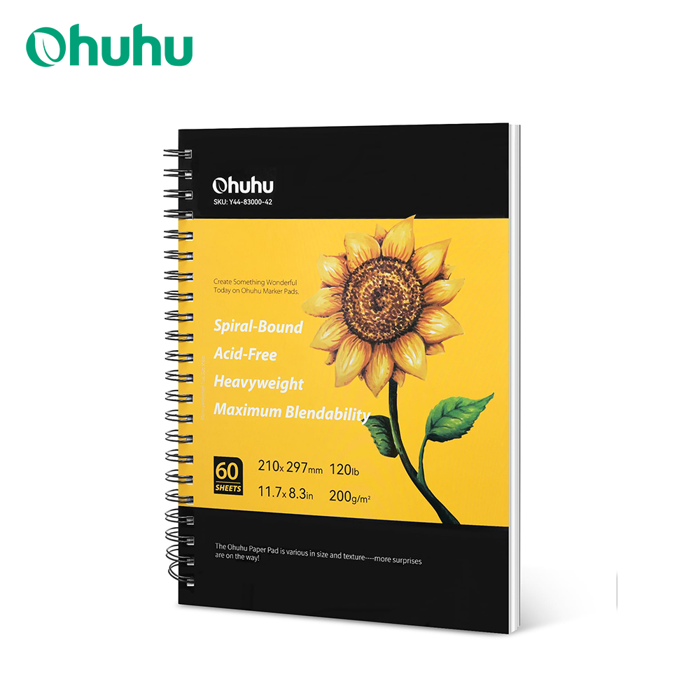 Photography Book - สมุดมาร์คเกอร์แบบสันเกลียว Ohuhu สำหรับปากกามาร์คเกอร์แอลกอฮอล์ สมุดวาดภาพสีน้ำ สมุดโน้ตสำหรับวาดภาพ สำหรับมาร์คเกอร์