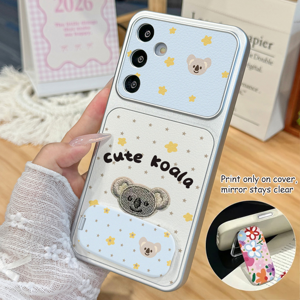 Camera Wrist Strap - เคสหนัง PU ลายโคอาล่าสุดน่ารัก สำหรับ Samsung S23