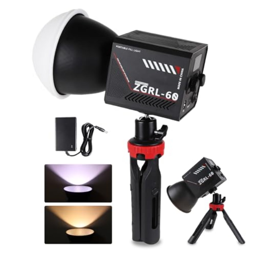 ไฟวิดีโอ LED COB 60W แบบพกพาพร - Photography Videos Free บทวิจารณ์และราคา