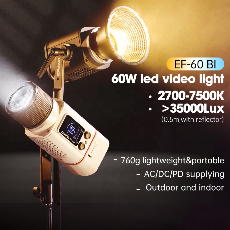 JINBEI EF-60BI 60w ชุดไฟถ่ายภา - Photography Videos Free บทวิจารณ์และราคา